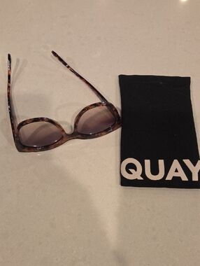 Quay Australia Tortoiseshell Sunglasses with Brown Gradient Lenses